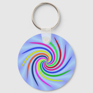 Colourful Swirls Key Ring