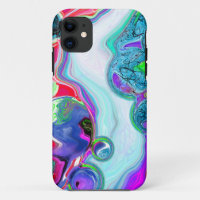 Colourful Swirls Marble Fluid Art   