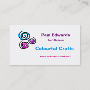 Colourful swirls & text business cards