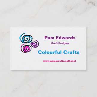 Colourful swirls & text business cards
