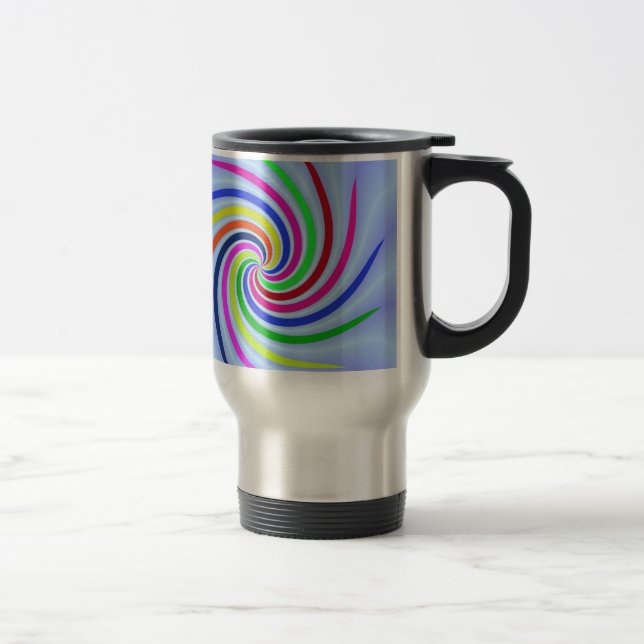 Colourful Swirls Travel Mug (Right)