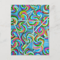 Colourful swirly lollipops pattern
