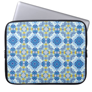 Colourful symmetrical seamless pattern, design in laptop sleeve
