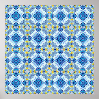Colourful symmetrical seamless pattern, design in  poster
