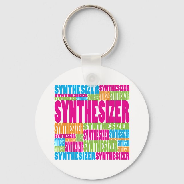 Colourful Synthesizer Key Ring (Front)