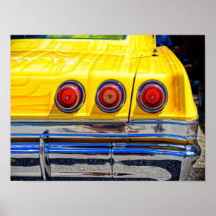 Colourful tail lights poster