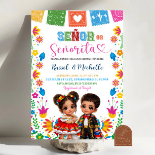 Colourful Talavera Mexican Senor or Senorita Invitation