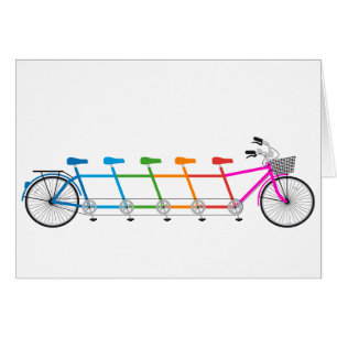 colourful tandem bicycle, team bike