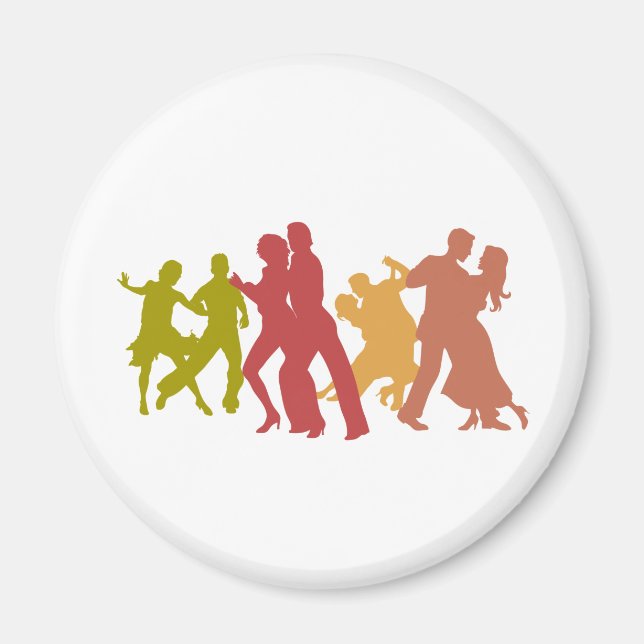 Colourful Tango Dancers Magnet (Front)