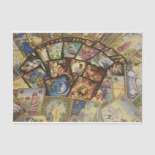 Colourful Tarot Card Deck Spread Illustration Tissue Paper
