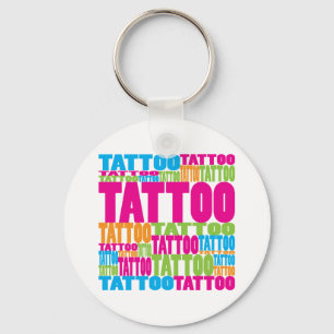 Colourful Tattoo Key Ring