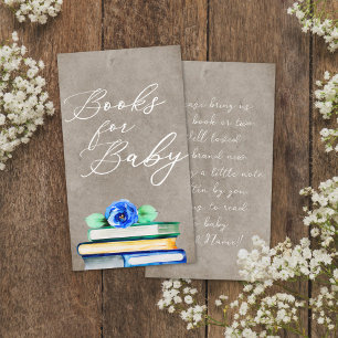  Colourful & Taupe Floral Watercolor Books for Bab Enclosure Card