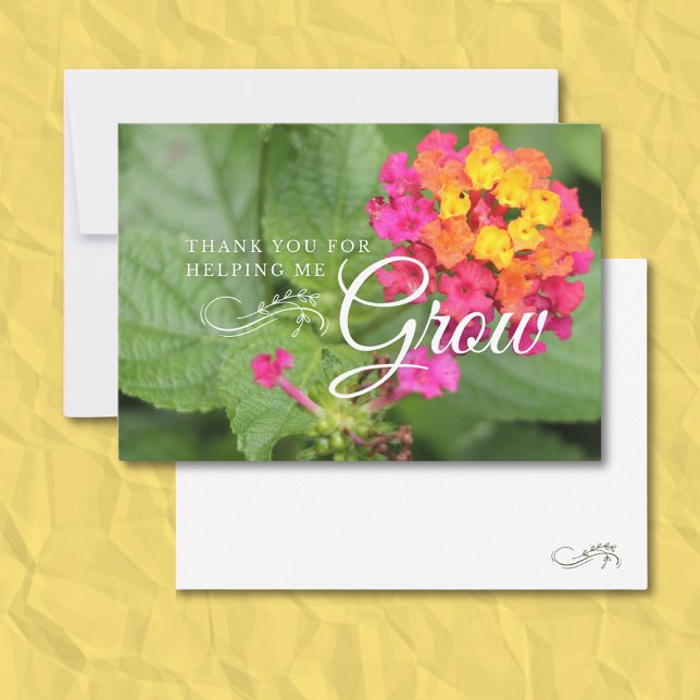 Colourful Teacher Appreciation Flower Flat Thank You Card (Creator Uploaded)