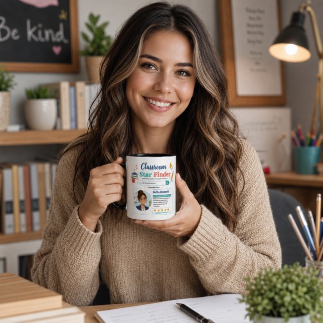 Colourful Teacher Spotlight Appreciation Profile Coffee Mug (Colorful Teacher Spotlight Appreciation Profile Coffee Mug
)