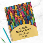 Colourful Teacher Tutoring Cartoon Crayon Pattern Planner<br><div class="desc">Stand out with this vibrant, crayon-inspired planner designed for substitute teachers. This creative design features a cheerful arrangement of colourful crayons, symbolising learning and creativity, making it perfect for education professionals. The front design boasts a full crayon pattern, adding a playful touch that will catch the eye of students, parents,...</div>
