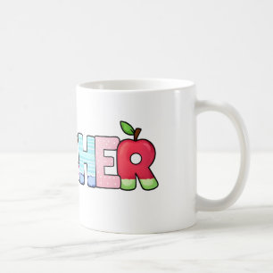 Colourful Teacher Word Art Fun Coffee Mug