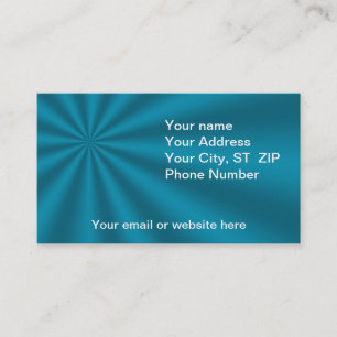 Colourful Teal Starburst Business Cards