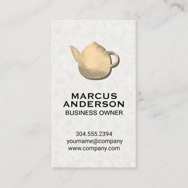 Colourful Teapot | Japanese Paper Business Card (Front)