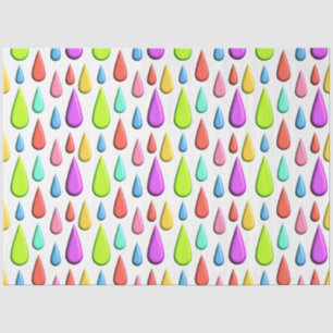 Colourful Tear drop, rain drop Pattern Tissue Paper
