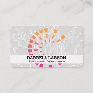 Colourful Tech Logo Ai Data Centre Business Card