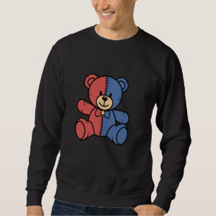 Colourful Teddy Bear Design Gift for Adults Men Wo Sweatshirt