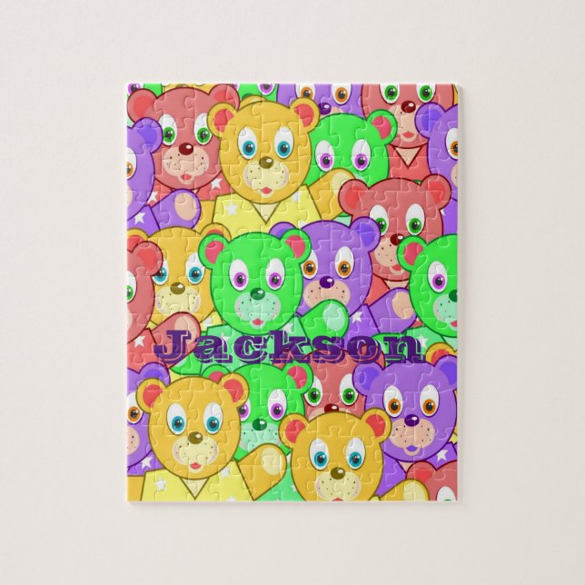 Colourful Teddy Bears Decorative Jigsaw Puzzle (Vertical)