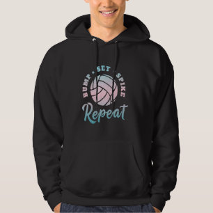 Colourful Teen Girls Volleyball Bump Set Spike Rep Hoodie
