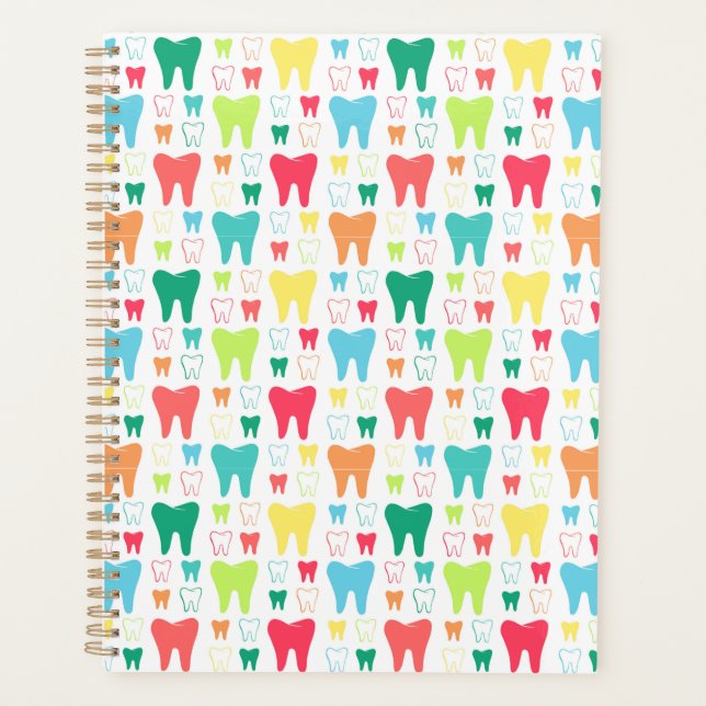 Colourful Teeth Pattern Planner (Front)