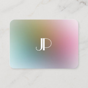 Colourful Template Luxury Modern Elegant Monogram Business Card