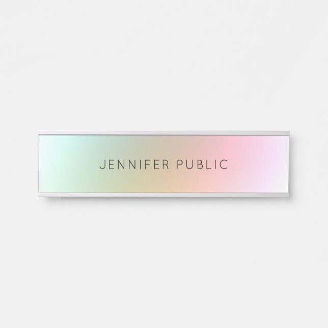 Colourful Template Simple Design Elegant Modern Door Sign (Front)