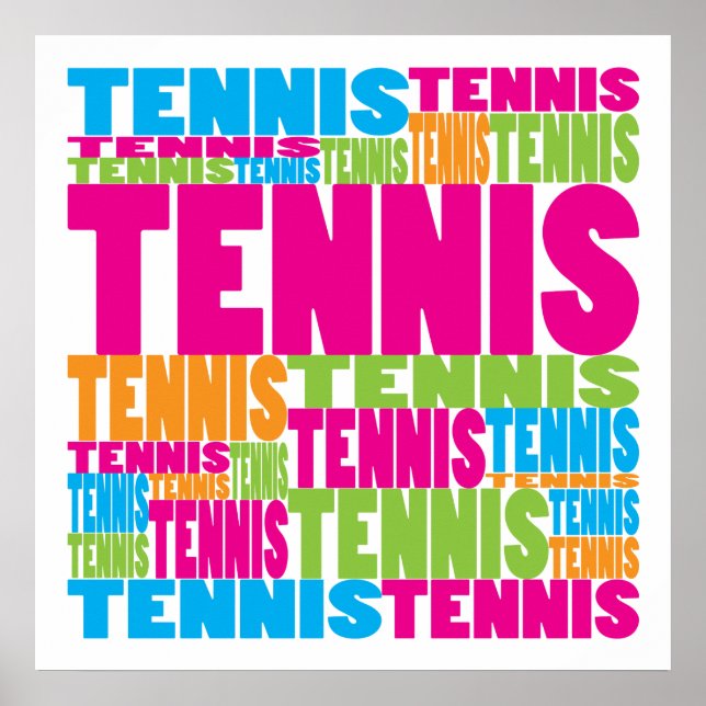 Colourful Tennis Poster (Front)