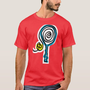 Colourful Tennis Racket String Tee Shirt