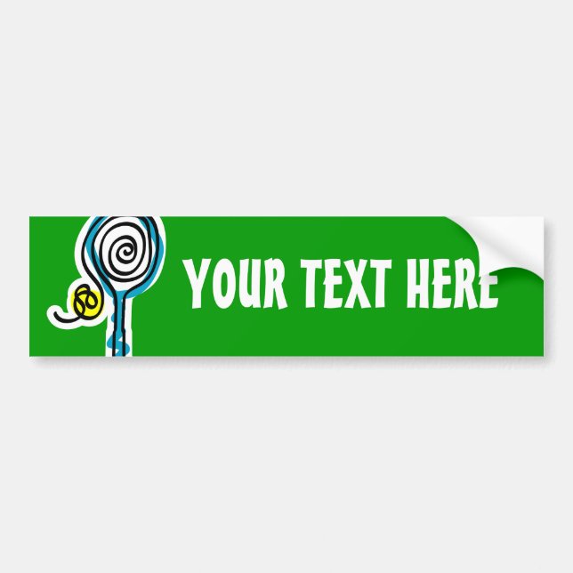 Colourful Tennis Spiral Rope Bumper Sticker (Front)