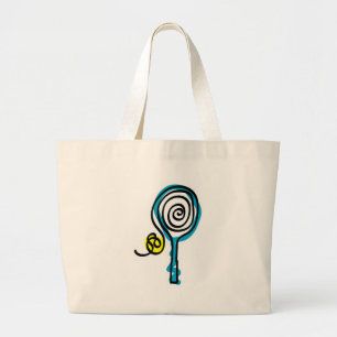 Colourful Tennis Spiral Rope Large Tote Bag