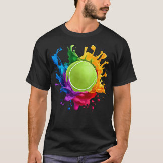 Colourful Tennis Sports Gear For T-Shirt