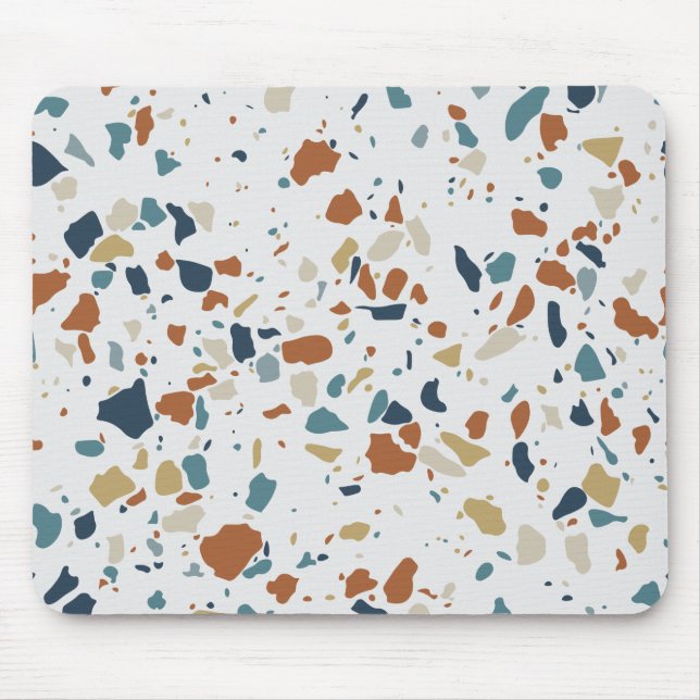 Colourful Terrazzo Digital Pattern Mouse Pad (Front)