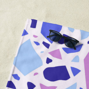 Colourful Terrazzo Pattern Beach Towel