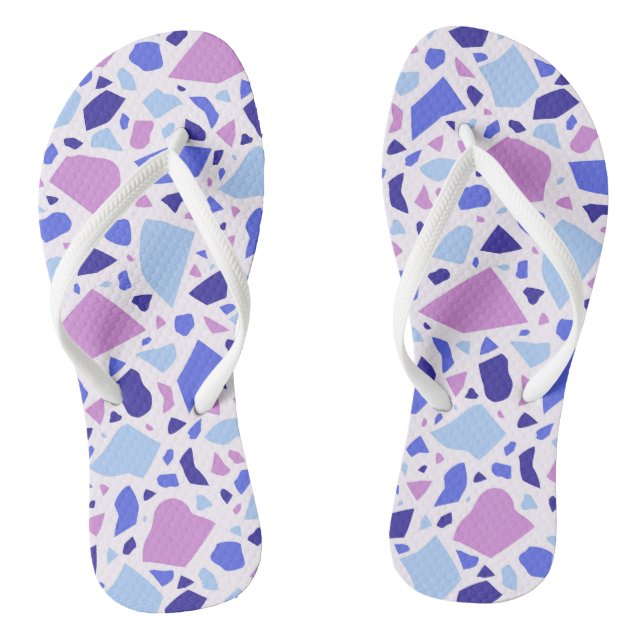 Colourful Terrazzo Pattern Jandals (Footbed)