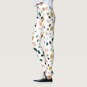 Colourful terrazzo pattern leggings