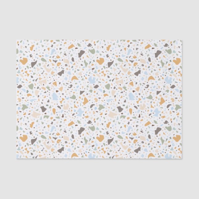 Colourful Terrazzo Pattern Tissue Paper (Front)