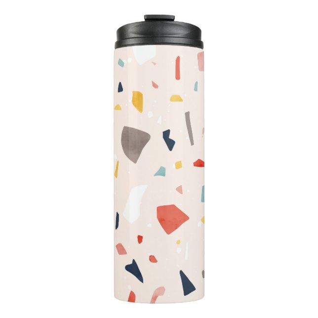 Colourful terrazzo: seamless rock fragments. thermal tumbler (Front)