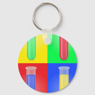 Colourful Test Tubes Key Ring