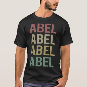 Colourful Text Art - Abel Name T-Shirt
