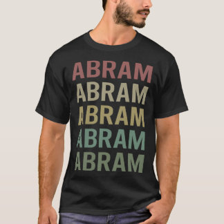Colourful Text Art - Abram Name T-Shirt