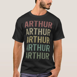 Colourful Text Art - Arthur Name T-Shirt