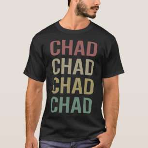 Colourful Text Art - Chad Name T-Shirt
