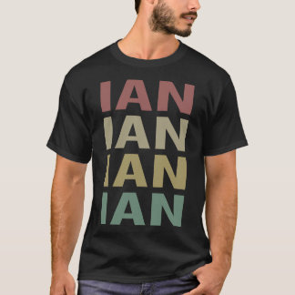 Colourful Text Art - Ian Name T-Shirt