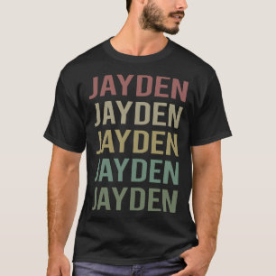 Colourful Text Art - Jayden Name T-Shirt
