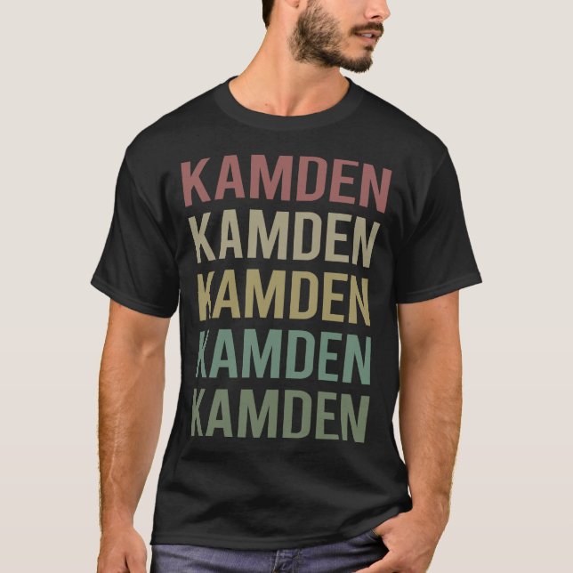 Colourful Text Art - Kamden Name T-Shirt (Front)
