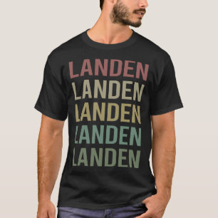 Colourful Text Art - Landen Name T-Shirt